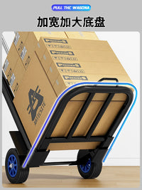 MIAOLI Foldable Hand Cart Portable Shopping Trolley with Wheels for Groceries Luggage