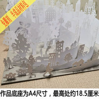 3D Patriotic City Paper Model Kit for Kids - DIY Craft