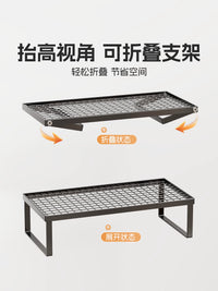 Foldable Laptop Stand with Cooling Fan and Keyboard Tray, Adjustable Height for Desk and Gaming