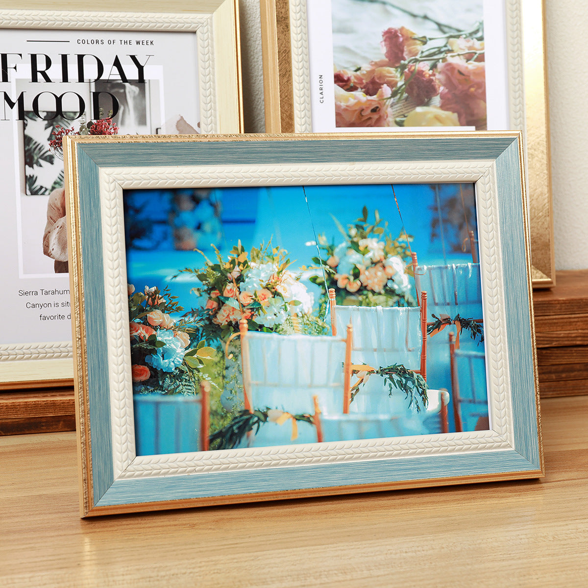 Creative Simple Photo Frame for Tabletop or Wall Mounting, Available in Multiple Sizes