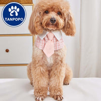 Tanpopo Striped Cartoon Pet Bandana with Bowtie for Dogs