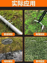 U-Shaped Hot-Dip Galvanized Ground Stakes for Artificial Turf and Weed Barrier Fabric