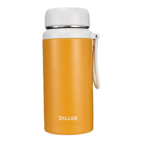 Large Capacity Stainless Steel Insulated Water Bottle with Tea Infuser and Portable Handle for Travel and Home