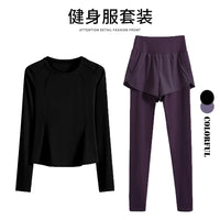 Women's Breathable Mesh Yoga Top with Pockets, Quick-Dry Long Sleeve Running Shirt for Fitness & Exercise