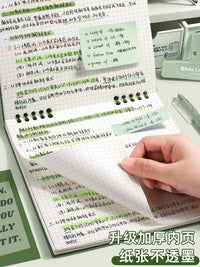 2026 New Vintage Square Grid Notebook Set for Students, Detachable Loose-Leaf Design, Thickened Pages