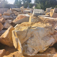 Irregular Yellow Stone Slabs for Garden Edging and Landscape Walls