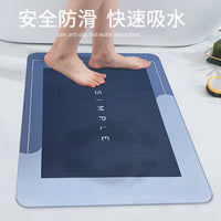 Diatomaceous Earth Soft Bath Mat for Bathroom Kitchen Absorbent Non-Slip Floor Mat