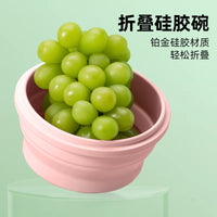 Collapsible Silicone Bowl with Lid - Portable Food Container for Travel, Camping, and Picnics