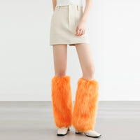 Women's Faux Fur Boot Cuffs Leg Warmers Short Ankle or Long Calf Length