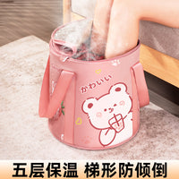 Portable Foldable Foot Spa Bucket for Soaking Feet and Calves, Insulated Deep Basin