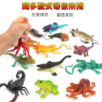 Realistic Soft Silicone Lizard and Insect Animal Models for Kids