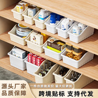 Temu Slanted Opening Storage Bins with Wheels for Cabinet Pantry Organization