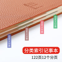 Indexed Notebook with Soft Cover for Business and Students