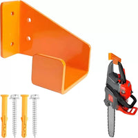 Heavy-Duty Chainsaw Wall Mount Storage Rack for Garage & Garden Tools