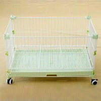 Stackable Pet Cage with Wheels for Small Dogs and Cats, Indoor Multi-Tier Animal Crate