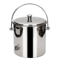 Stainless Steel Ice Bucket with Handle, Beer Champagne Cooler for Bar KTV, Single Layer Ice Container