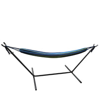 Outdoor Camping Hammock with Stand, Single Person Canvas Swing Chair for Travel and Leisure
