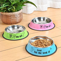 Non-Slip Stainless Steel Pet Bowl for Dogs and Cats, Large Capacity Food and Water Dish