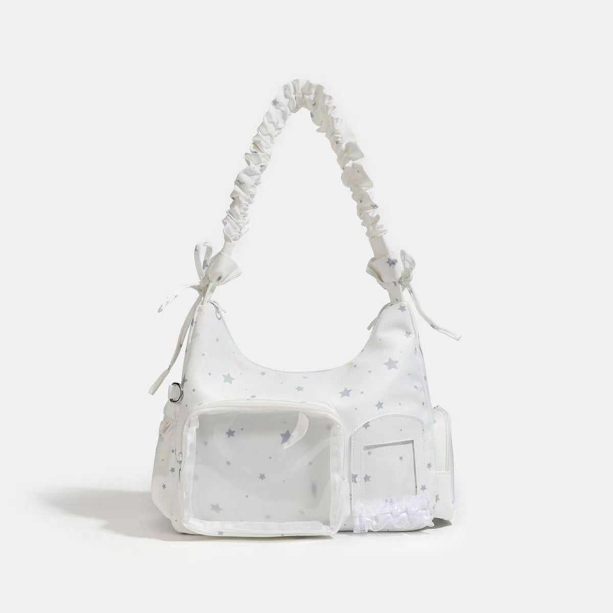 Japanese Style Star Ita Bag for Women, Large Capacity Transparent Shoulder Bag, Sweet Crossbody Bag for Students