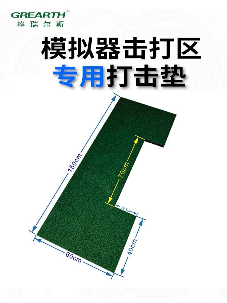 Golf Hitting Mat 3D Indoor Simulator Practice Mat with 35mm Thickness