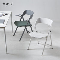 Foldable Portable Plastic Chair with Backrest for Home Office Training and Outdoor Use