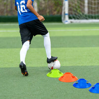 Soccer Training Cones, Windproof Round Disc Cones for Football Agility Training, Obstacle Markers