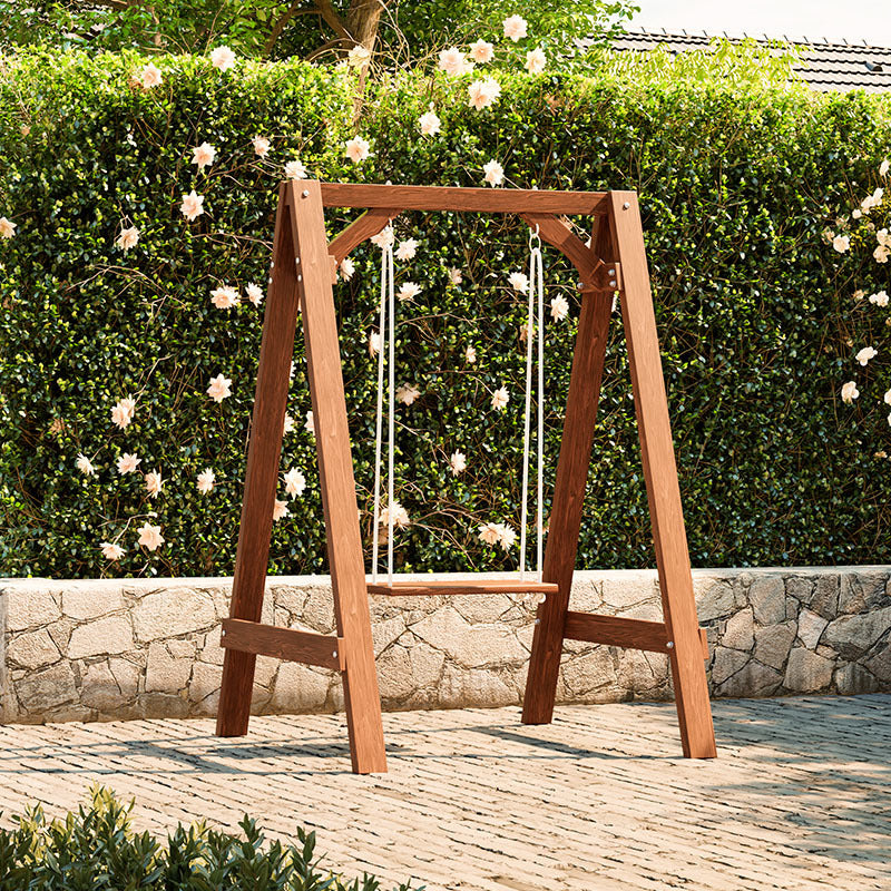 Outdoor Courtyard Anti-Corrosion Wood Swing Small Yard Solid Wood Indoor Balcony Children's Small Apartment Home Leisure Single Person