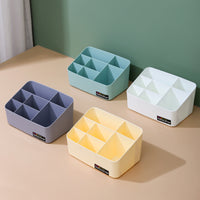 Desktop Cosmetic Organizer with Multiple Compartments for Makeup, Skincare, and Remote Controls