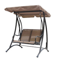 Outdoor Waterproof Sun-proof Swing Chair with Canopy for Patio Garden Balcony Villa
