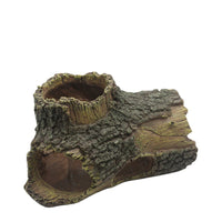 Reptile Hideaway Cave Aquarium Decor Resin Hollow Tree Bark for Lizards Geckos