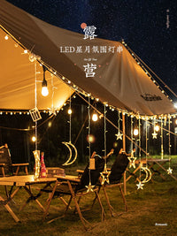 Outdoor Camping LED Star String Lights Tent Awning Decorative Solar Battery Powered