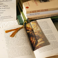 Translucent Christmas Holiday Bookmark with Tassel, Creative Colorful Transparent Student Gift Reading Book Marker