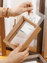 Double-Sided Transparent Acrylic Picture Frame for Wall Mounting or Tabletop Display