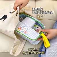 Portable Orthodontic Travel Toiletry Bag for Women - Waterproof Transparent Cosmetic Pouch