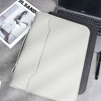A4 Leather Zippered Portfolio with Calculator and Notepad for Business and Office