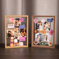 Double-Sided Transparent Glass Photo Frame for Desk Display