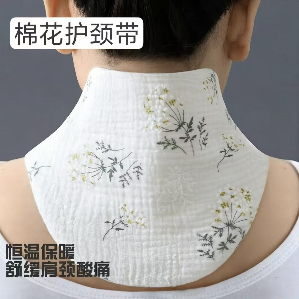 Cotton Double Gauze Neck Warmer for Adults - Breathable & Soft Neck Gaiter for AC Rooms & Cold Protection