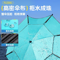 Portable Outdoor Sunshade Umbrella for Camping, Fishing, and Stalls - Double-Layer UV Protection