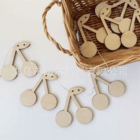 Ins Style Wooden Cherry Star Garland for Kids' Room Decor & Photo Props