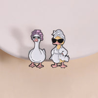Funny Duck with Sunglasses Brooch Pin for Bags and Apparel