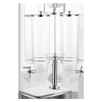 Rotating Cereal Dispenser with Juice and Milk Dispenser for Hotel Buffet, Candy, and Sauce - 3L Single Head