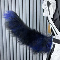 Realistic Faux Fur Animal Tail and Cat Ear Headband Set for Cosplay Parties