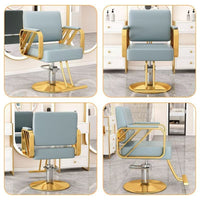 Commercial Salon Chair, Height Adjustable Barber Chair with Footrest, Modern Minimalist Styling Hair Chair for Stylists