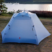 Shanzhiquan 15D Double Silicon Outdoor Hiking Tent with DAC Poles for 1-2 People, 3-4 Season Camping