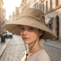 Men's Wide Brim Sun Hat with Detachable Top for Outdoor Activities