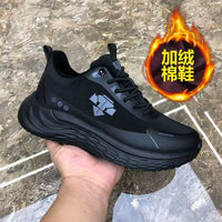 Men's Winter Fleece Lined Warm Sports Casual Shoes Non-Slip Soft Sole
