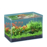 Seamless Bent Glass Aquarium for Desktop Office Home Tropical Fish Goldfish Tank
