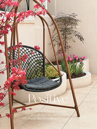 Indoor Outdoor Balcony Hanging Chair Single Person Swing Net Red Hanging Basket Chair Bedroom Lazy Cradle Rocking Chair Home Use