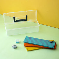 Portable Fishing Hook Organizer Box with Winding Boards, Clear Plastic Fishing Tackle Box for Outdoor Fishing Accessories