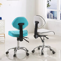 Ergonomic Saddle Stool with Backrest for Dental, Medical, and Salon Professionals